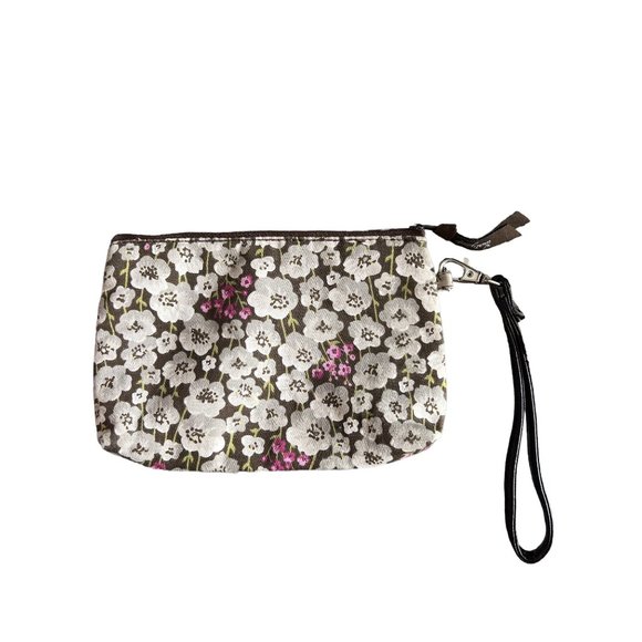 Thirty One Small Floral‎ Pattern Fabric Zipper Wristlet Wallet - Picture 2 of 6
